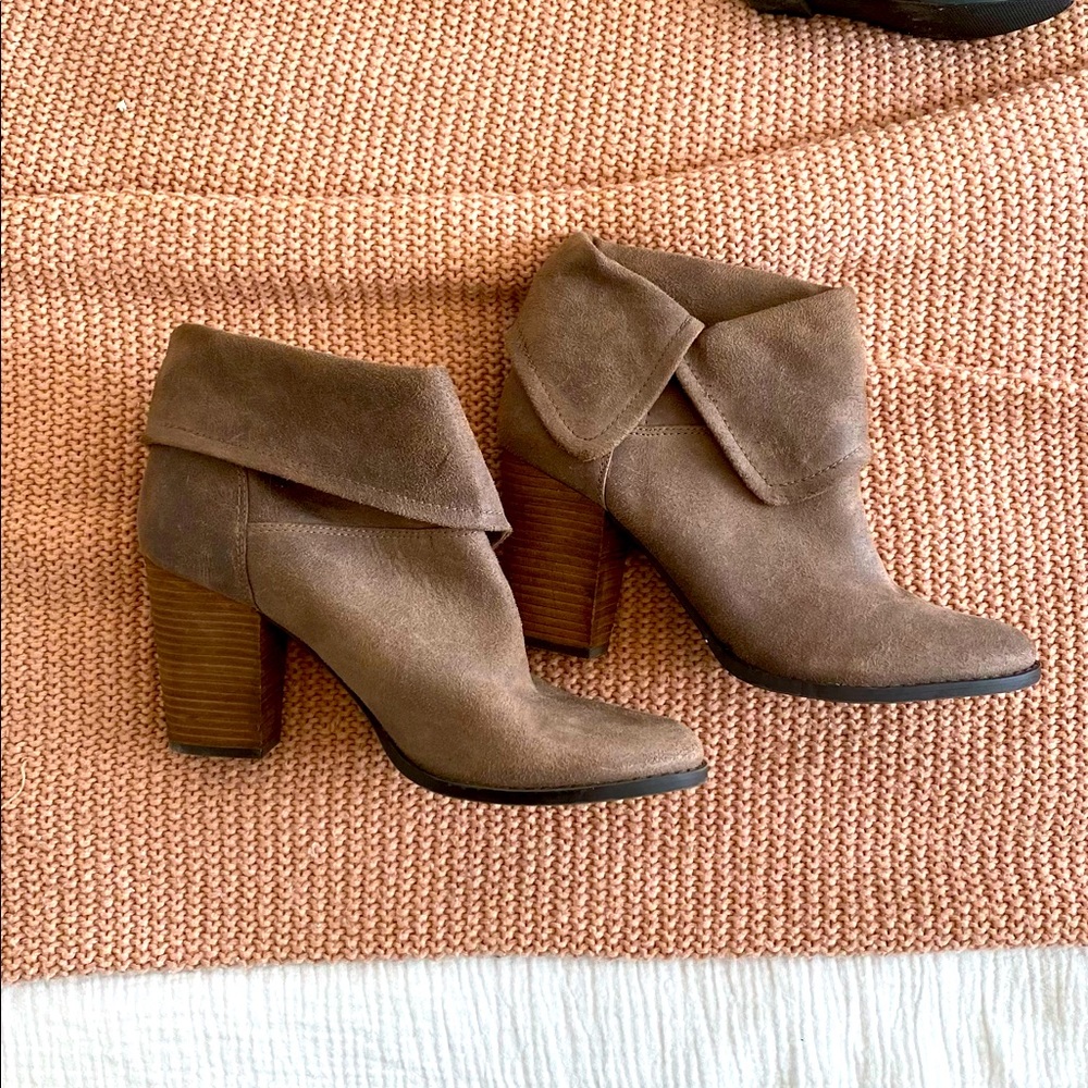 Suede Fold over Booties